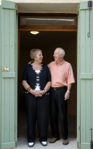 Sally Baker and her pertner Andy in their new house, in Autignac (Languedoc-Roussillon)