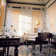 The piano room at Palazzo Ancajani